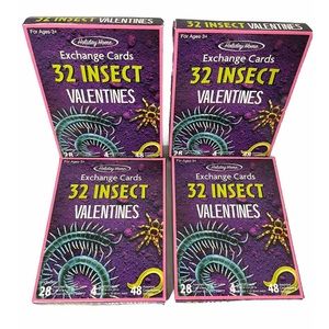 Holiday Home Valentines Day Cards with stickers Insects 32 Exchange cards creep